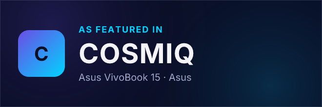 Asus VivoBook 15 — Featured in COSMIQ