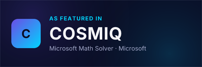 Microsoft Math Solver — Featured in COSMIQ