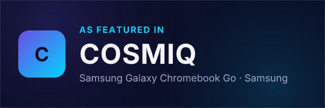 Samsung Galaxy Chromebook Go — Featured in COSMIQ