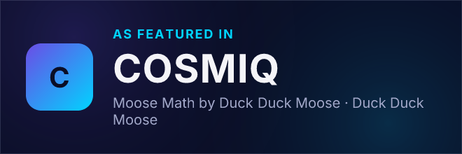 Moose Math by Duck Duck Moose — Featured in COSMIQ