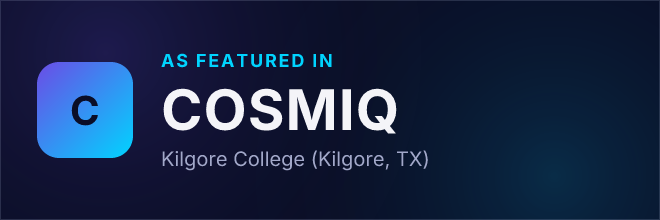 Kilgore College (Kilgore, TX) — Featured in COSMIQ