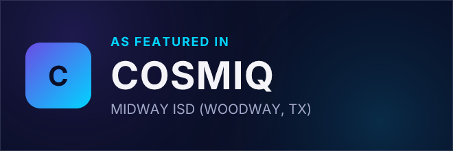 MIDWAY ISD (WOODWAY, TX) — Featured in COSMIQ