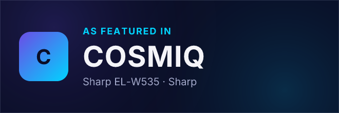 Sharp EL-W535 — Featured in COSMIQ