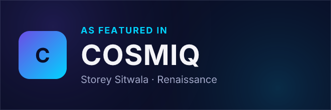 Storey Sitwala — Featured in COSMIQ