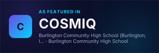 Burlington Community High School (Burlington, IA) — Featured in COSMIQ