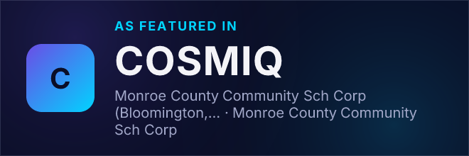Monroe County Community Sch Corp (Bloomington, IN) — Featured in COSMIQ