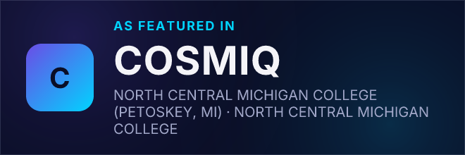 NORTH CENTRAL MICHIGAN COLLEGE (PETOSKEY, MI) — Featured in COSMIQ