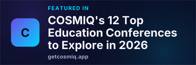 Featured in COSMIQ's 12 Top Education Conferences to Explore in 2026
