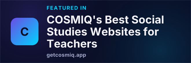 Featured in COSMIQ's Best Social Studies Websites for Teachers
