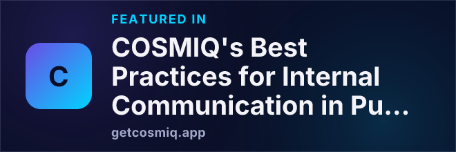 Featured in COSMIQ's Best Practices for Internal Communication in Public Schools