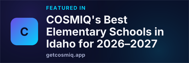 Featured in COSMIQ's Best Elementary Schools in Idaho for 2026–2027