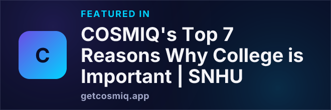 Featured in COSMIQ's Top 7 Reasons Why College is Important | SNHU