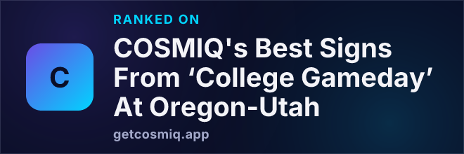 Ranked on COSMIQ's Best Signs From ‘College Gameday’ At Oregon-Utah
