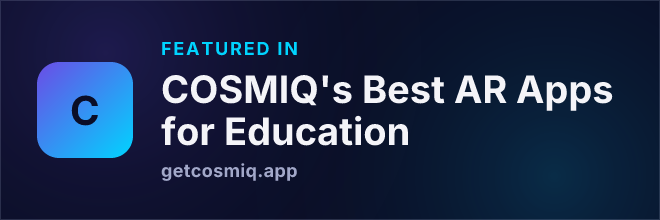 Featured in COSMIQ's Best AR Apps for Education