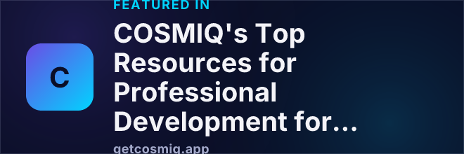 Featured in COSMIQ's Top Resources for Professional Development for Teachers (Including