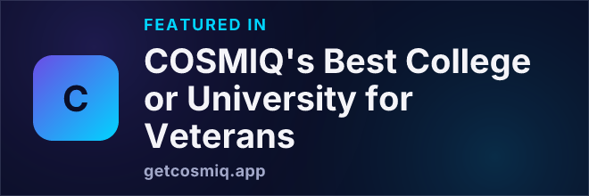Featured in COSMIQ's Best College or University for Veterans