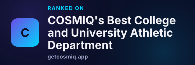 Ranked on COSMIQ's Best College and University Athletic Department