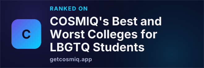 Ranked on COSMIQ's Best and Worst Colleges for LBGTQ Students