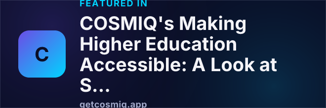 Featured in COSMIQ's Making Higher Education Accessible: A Look at Scholarship Support in 2026