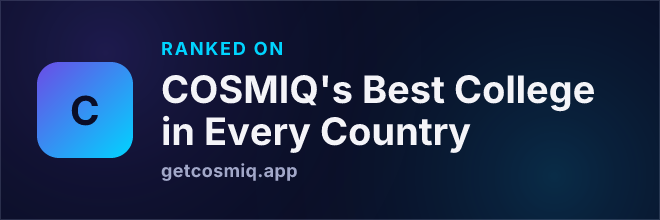 Ranked on COSMIQ's Best College in Every Country