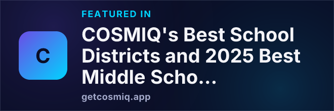 Featured in COSMIQ's Best School Districts and 2025 Best Middle Schools in North Carolina
