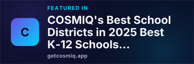 Featured in COSMIQ's Best School Districts in 2025 Best K-12 Schools in North Carolina
