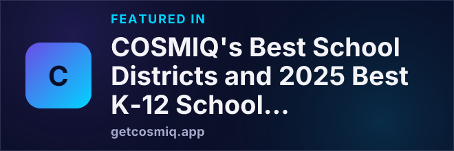 Featured in COSMIQ's Best School Districts and 2025 Best K-12 Schools in Oregon