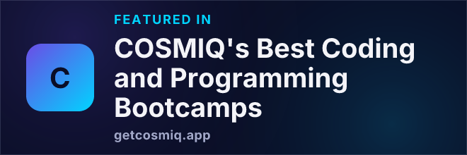Featured in COSMIQ's Best Coding and Programming Bootcamps