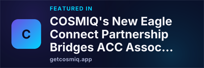 Featured in COSMIQ's New Eagle Connect Partnership Bridges ACC Associate Degrees to NCCU Bachelor's