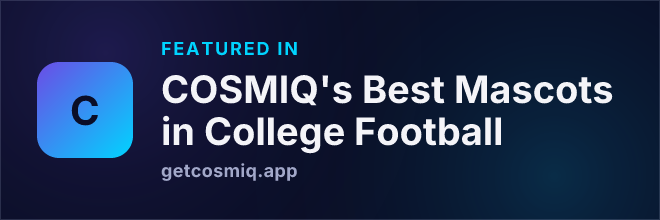 Featured in COSMIQ's Best Mascots in College Football