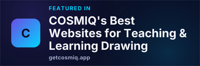 Featured in COSMIQ's Best Websites for Teaching & Learning Drawing