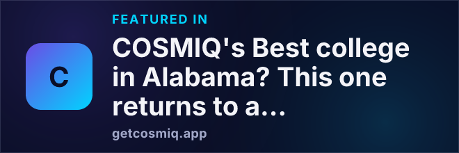 Featured in COSMIQ's Best college in Alabama? This one returns to a ranking’s No. 1 spot.