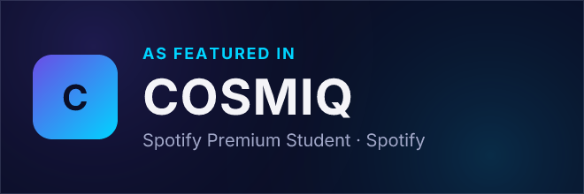 Spotify Premium Student — Featured in COSMIQ